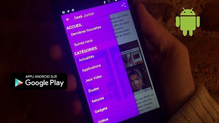Geek Junior application Android