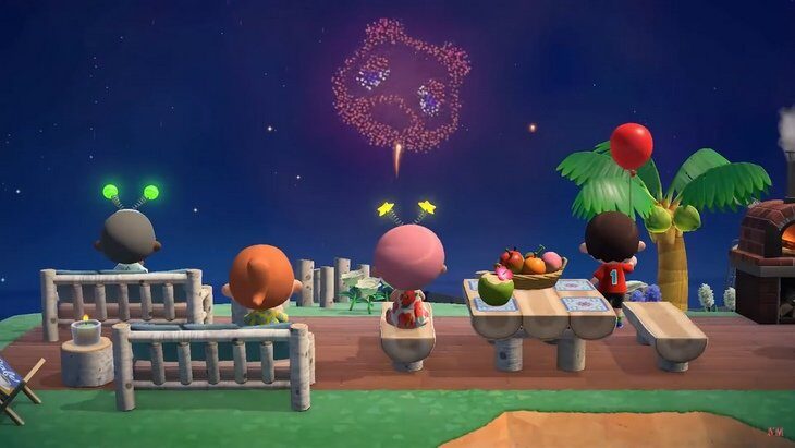 Animal Crossing feu d'artifice