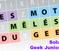 Mots mêlés Geek Junior n°33 - solutions